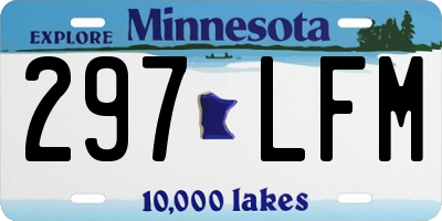 MN license plate 297LFM