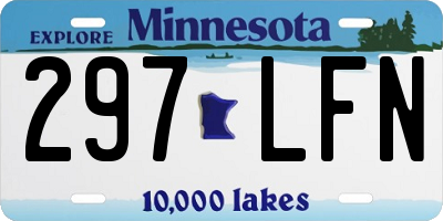 MN license plate 297LFN