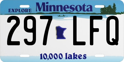 MN license plate 297LFQ