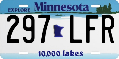 MN license plate 297LFR