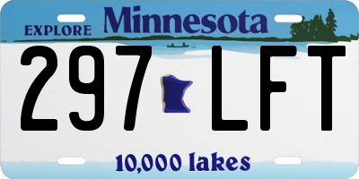 MN license plate 297LFT