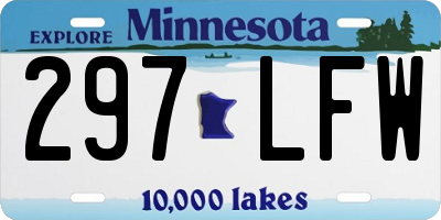 MN license plate 297LFW