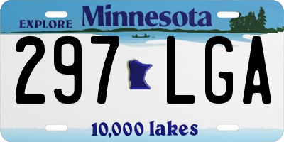 MN license plate 297LGA