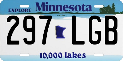 MN license plate 297LGB