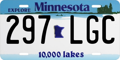 MN license plate 297LGC