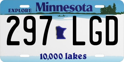 MN license plate 297LGD