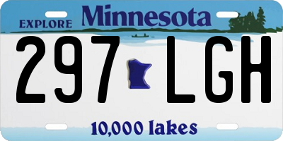 MN license plate 297LGH