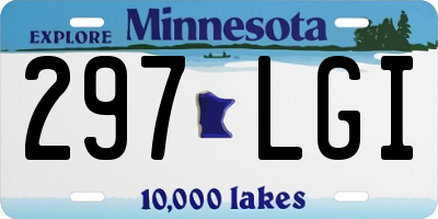MN license plate 297LGI