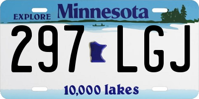 MN license plate 297LGJ