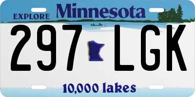 MN license plate 297LGK