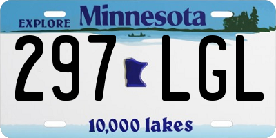 MN license plate 297LGL