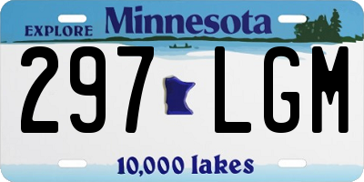 MN license plate 297LGM