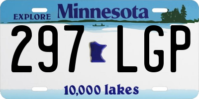 MN license plate 297LGP