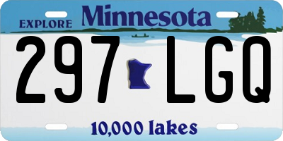 MN license plate 297LGQ