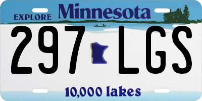 MN license plate 297LGS