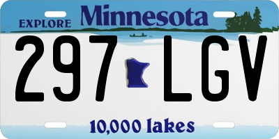 MN license plate 297LGV