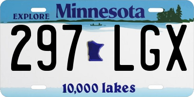 MN license plate 297LGX