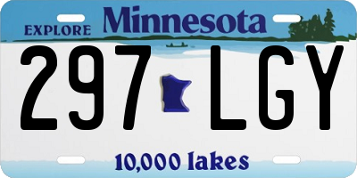 MN license plate 297LGY