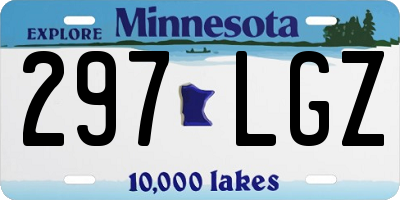 MN license plate 297LGZ