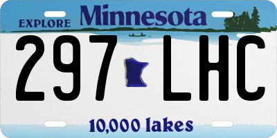 MN license plate 297LHC