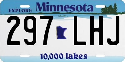 MN license plate 297LHJ