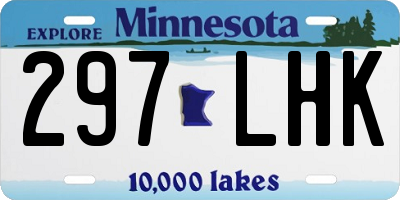 MN license plate 297LHK