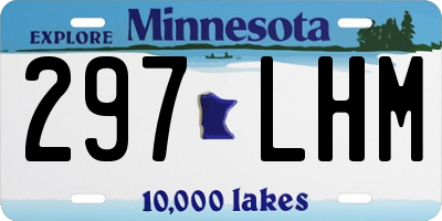 MN license plate 297LHM