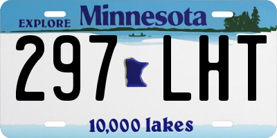 MN license plate 297LHT