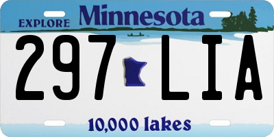 MN license plate 297LIA
