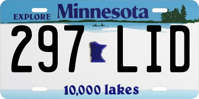 MN license plate 297LID