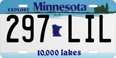 MN license plate 297LIL