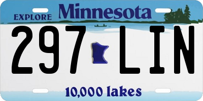 MN license plate 297LIN