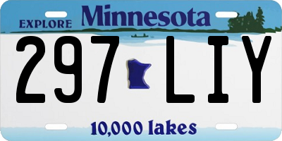 MN license plate 297LIY