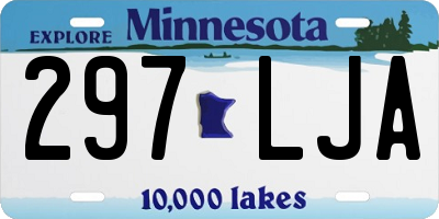 MN license plate 297LJA