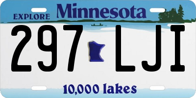 MN license plate 297LJI