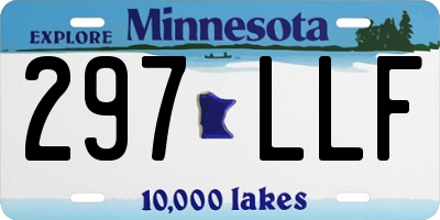 MN license plate 297LLF