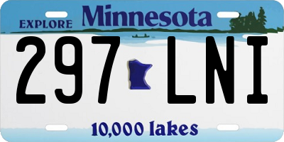 MN license plate 297LNI
