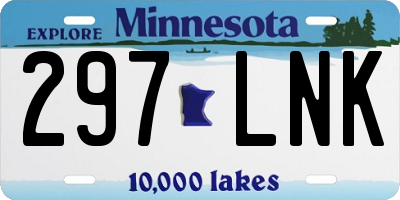 MN license plate 297LNK