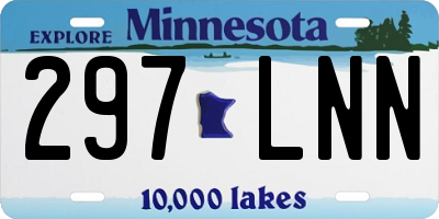 MN license plate 297LNN