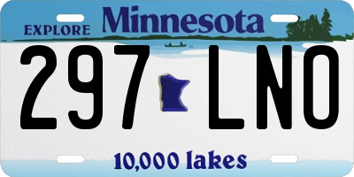 MN license plate 297LNO
