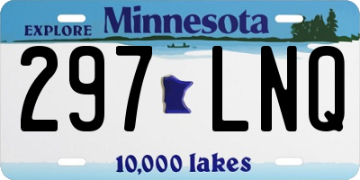 MN license plate 297LNQ