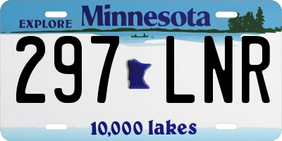 MN license plate 297LNR