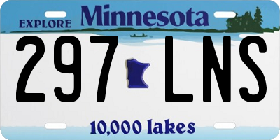 MN license plate 297LNS