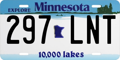 MN license plate 297LNT