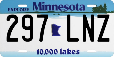 MN license plate 297LNZ