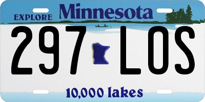 MN license plate 297LOS