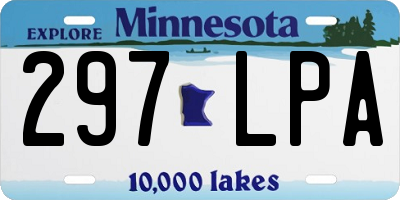 MN license plate 297LPA