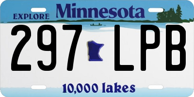 MN license plate 297LPB