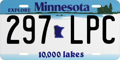MN license plate 297LPC