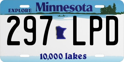 MN license plate 297LPD